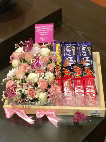 Floral & Chocolate Bliss Tray