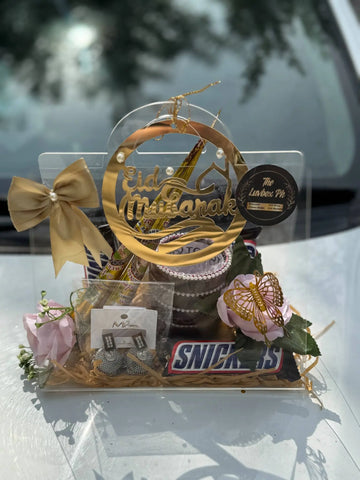 Eid Luxe Bag – Acrylic Gift Bag with Mehndi, Bangles & Chocolates