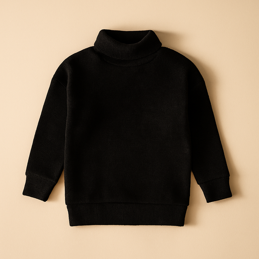 SY Kids Mock Neck Black - Sunshine