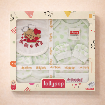 Newborn Baby 6Pcs Gift Set Bear Green - Sunshine