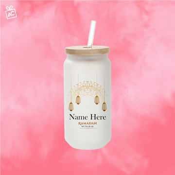 Custom Name Ramadan Gift Tumbler Glass Can